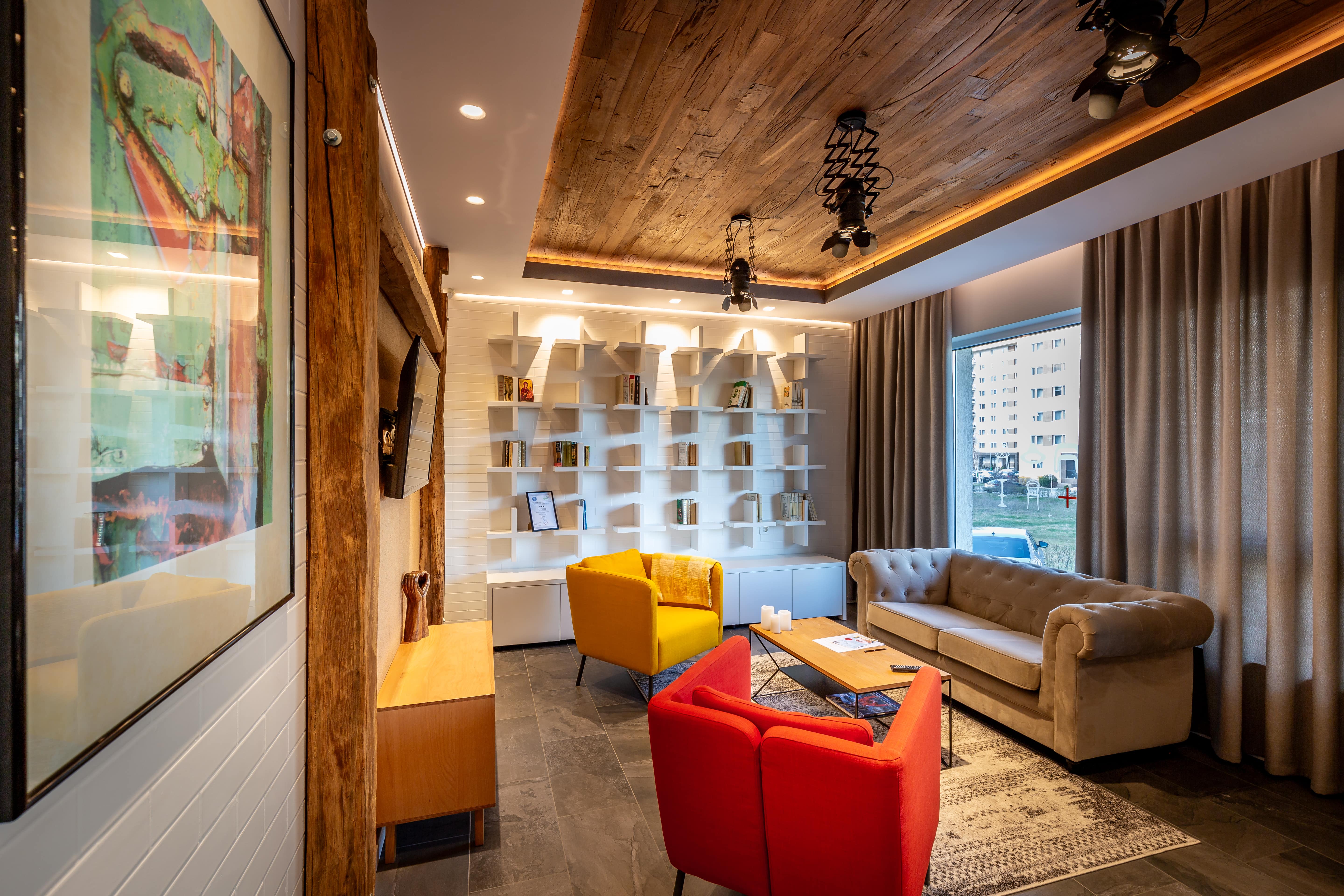 Living room with modern furniture